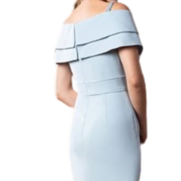 NWT Alexander by Daymor 1576 Jersey Mother of the Bride Dress Suntan Size 6 - Picture 4 of 6